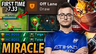 MIRACLE tries OFFLANE for the First Time in 7.33 — meets OG.TAIGA