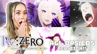FIRST TIME REACTING to ALL of RE:ZERO Openings & Endings (1 - 4)