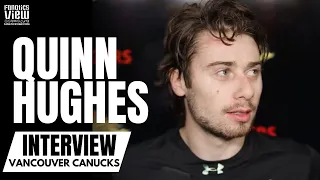 Quinn Hughes talks Hughes Brothers History in Devils vs. Canucks & Jack Hughes Greatness in NJ