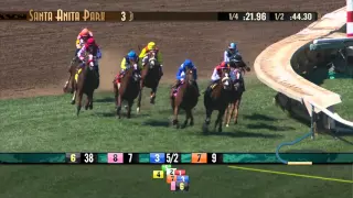 Unzip Me Stakes won by Cal-bred, Singing Kitty - Saturday, September 26 2015 HD