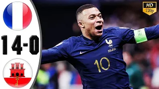 France vs Gibraltar 14 0   mbappe Hattrick🔥   All Goals & Extended Highlights 2023 HD