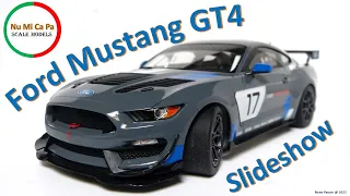 Slideshow for the 2017 Ford Mustang GT4, from Tamiya, No. 24354 in 1/24 Scale, Model Kit Build