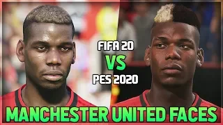 FIFA 20 vs PES 2020 - MANCHESTER UNITED Player Faces Comparison