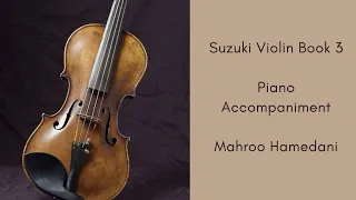 Suzuki violin book 3, piano accompaniment, Bourrée by J.S.Bach