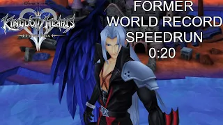 PS4 Kingdom Hearts II Final Mix [Critical Mode] Sephiroth Speedrun 0:20 [FORMER WORLD RECORD]