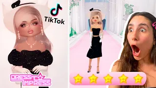 PROBANDO OUTFITS VIRALES de TIKTOK en DRESS TO IMPRESS ROBLOX!!