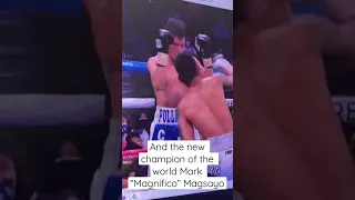 And the new champion of the world Mark “Magnifico” Magsayo