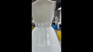 Romantic 3D Flower Lace Aline Wedding Dress | Style 10382