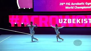 Uzbekistan (UZB) - 2022 Acrobatic Worlds, Baku (AZE) - Balance Qualification  Mixed Pair