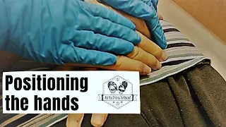 Positioning the hands, in the mortuary