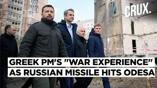 Missile Strikes "Just 500m" from Zelensky & Greek PM, Russia Claims Hit On Odesa Sea Drone Factory