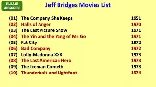 Jeff Bridges Movies List