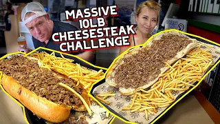 MASSIVE 10LB CHEESESTEAK CHALLENGE in Dallas Texas!! ft. Rich O'Toole #RainaisCrazy