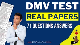 California DMV Written Test 2024 (Original Question Papers)