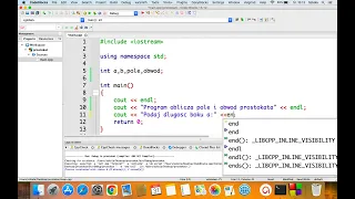 C++ Obliczanie pola i obwodu prostokąta