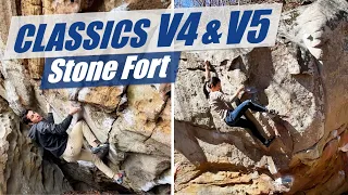 High-quality V4 and V5 at Stone Fort (Little Rock City, LRC) in Chattanooga, TN