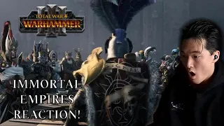 Total War WARHAMMER III Immortal Empires Launch Trailer Reaction! | Marine Veteran Reacts