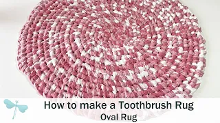 Original video. See link in description for updated version! How to make a Toothbrush Rug | Oval Rug