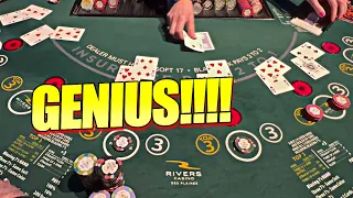 He's A Genius! $10,000 Blackjack Session That Will Blow Your Mind!