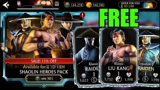 ITS RAINING KLASSIC LIU KANGS! Free Shaolin Heroes Pack Opening for LUCKY Viewers!