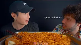 BTS BAD DECISIONS MUKBANG (Zach Choi Voice Reveal) | Hallemun