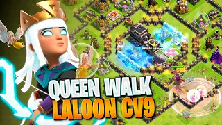 TUTORIAL COMPLETO DE QUEEN WALK LALOON CV9 EM 2023 - CLASH OF CLANS