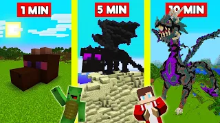 ENDER DRAGON HOUSE BUILD BATTLE CHALLENGE In Minecraft - NOOB VS PRO - Maizen Mizen Mazien Parody