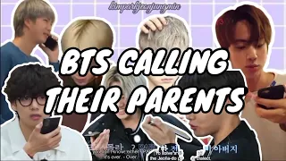 BTS calling their PARENTS (mom & dad)