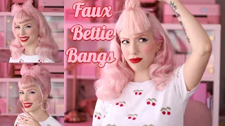 Faux bettie bangs tutorial ✨ How to use a clip-on hairpiece and a few different hairstyling ideas