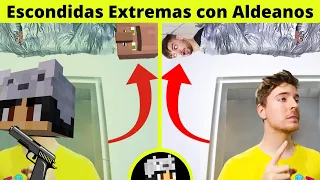 Escondidas extremas con aldeanos en Minecraft | Inspirado en mrBeast