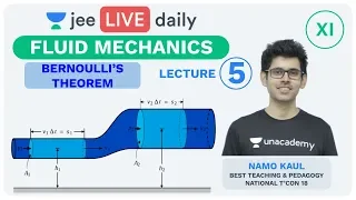 JEE Mains: Fluid Mechanics - L5 | Bernoulli's Theorem | Unacademy JEE | JEE Physics | Namo Sir