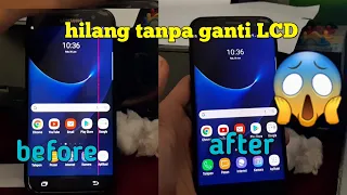 Cara Ampuh Menghilangkan Garis Line Pink di Hp SAMSUNG S7 EDGE, tanpa ganti LCD