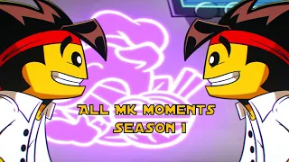 All Mk moments in season 1 | Lego Monkie Kid |