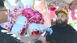 'It's almost double the price': Inflation hurting Valentine's Day street vendors this year