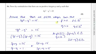 [P4], Edexcel, (GCE), 9MA0/01, A2, (UK), Pure Maths (Paper 1) OCT 2020, Q14, Proof by Contradiction