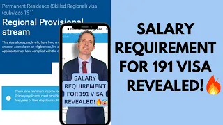 THE SALARY REQUIREMENT FOR 191 VISA REVEALED!