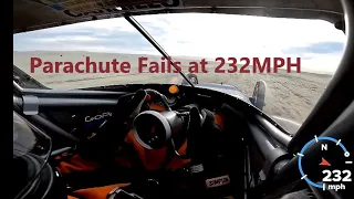Parachute Failure, Vehicle Spins out at High Speed, El Mirage 10/24/2021, Land Speed Racing, SCTA