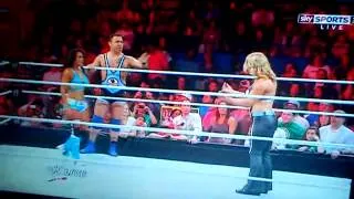 WWE Raw 6/11/12 Santino Marella And Layla vs Ricardo Rodriguez And Beth Phoenix