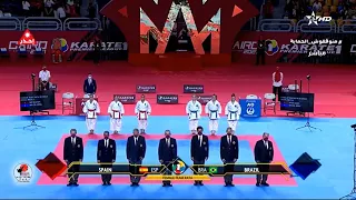 Final. Female team kata. Spain vs Brazil. Karate 1 Premier league Cairo. Final. Female team kata.