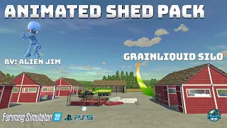 FS22 Mod Review : Animated Shed pack by Alien Jim - Farming Simulator 22 - PS5