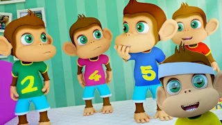 Five Little Monkeys Jumping On The Bed | Nursery Rhymes | Kids Songs | Kids Tv Nursery Rhymes