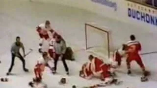 1987 WJHC - Canada vs Russia brawl