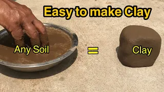 How to extract CLAY from soil | Pottery clay making at home