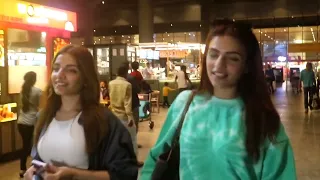 Sukriti Kakar, Prakriti Kakar At Airport Arrival