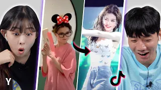 Korean Guy&Girl React to TikTok ‘Idol Challenge’ for the first time | Y