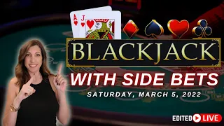 😁🔴 Roller Coaster of a Blackjack Session! And Side Bets Too! Live at El Cortez Casino Las Vegas