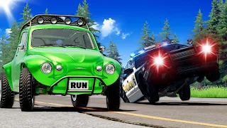 CHASED BY HAUNTED POLICE CAR? - BeamNG Drive