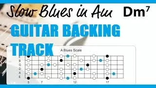 GUITAR BACKING TRACK BLUES  in am 60 bpm (SLOW BLUES) 🎸🎸