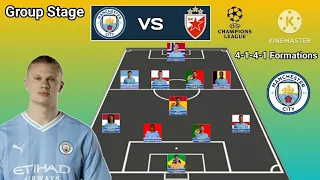 Manchester City vs Belgrade ~ Man City 4-1-4-1 With Doku & Alvarez Champions League 2023/24