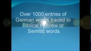 German from Edenic (with Yiddish cognates)